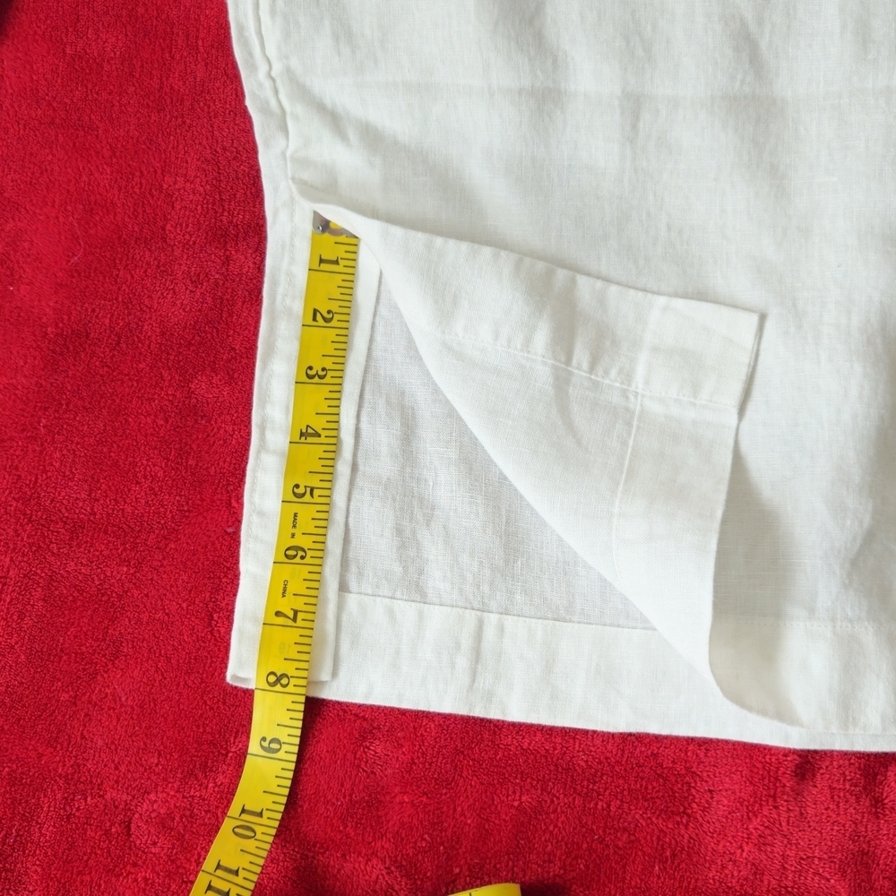 NWT- Athleta White Wide Leg 100% Linen Drawstring Pants - Size XL - Picture 8 of 10